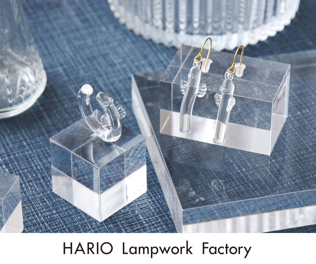 ムーミン】HARIO Lampwork Factory ニョロニョロガラスピアスS【PEIKKO